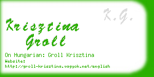 krisztina groll business card